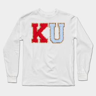 KU pats stickers Long Sleeve T-Shirt